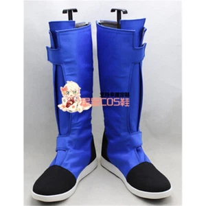 Son Goku Blue Long Halloween Cosplay Shoes Boots X002 - Picture 1 of 2