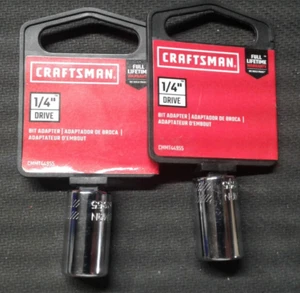 Two New Craftsman 1/4 Inch Drive Bit Adapter Socket - Bild 1 von 5