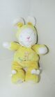 Carters Plush White yellow Bunny Hugs Rabbit slippers Stuffed Rattle baby toy 