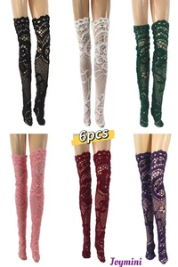 6 pares de calcetines de encaje para muñeca de moda Royalty Integrity Poppy Parker NuFace FR PP - Imagen 1 de 8