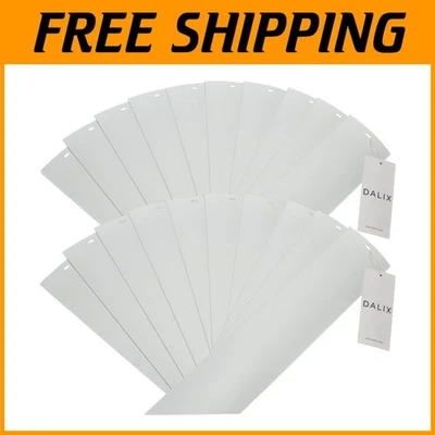 PVC Replacement Slats Curved Smooth White 20 Pcs - Image 1 of 4