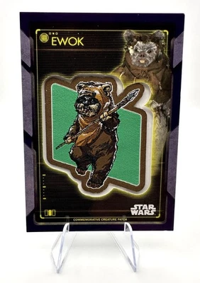 2020 Star Wars Holocron Purple Commemorative Creature Patch Ewok 01/10 - Image 1 of 2