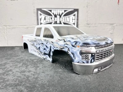 CUSTOM PAINTED RC TRUCK BODY ARRMA KRATON 6S TRAXXAS E-REVO T/E MAXX SILVERADO - Image 1 of 4