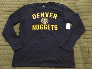 Nueva Camiseta Fanatics 2023 NBA Denver NUGGETS Manga Larga, AZUL, GRANDE - Imagen 1 de 4