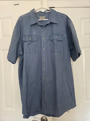 LL Bean Sunwashed Canvas Shirt Mens XXL Tall Chore Barn Workwear Outdoors 270136 - Image 1 of 4
