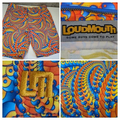 男式短裤 Loudmouth 高尔夫 Serpentine Yin Yang StretchTech 34/11 — 第 1/4 张图片