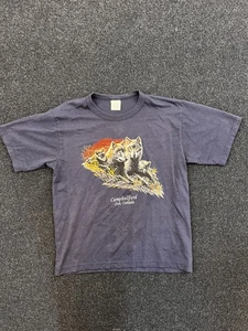 Vintage Campbellford Wolves Shirt Youth Medium Oceanic Canada Graphic Tee 90s - Picture 1 of 6