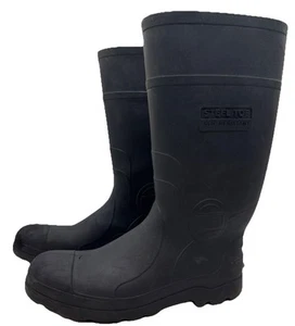 Steel Toe Slip Resistant Rubber Boots US Men’s Size 9 Muck Boots Water Proof - Picture 1 of 10