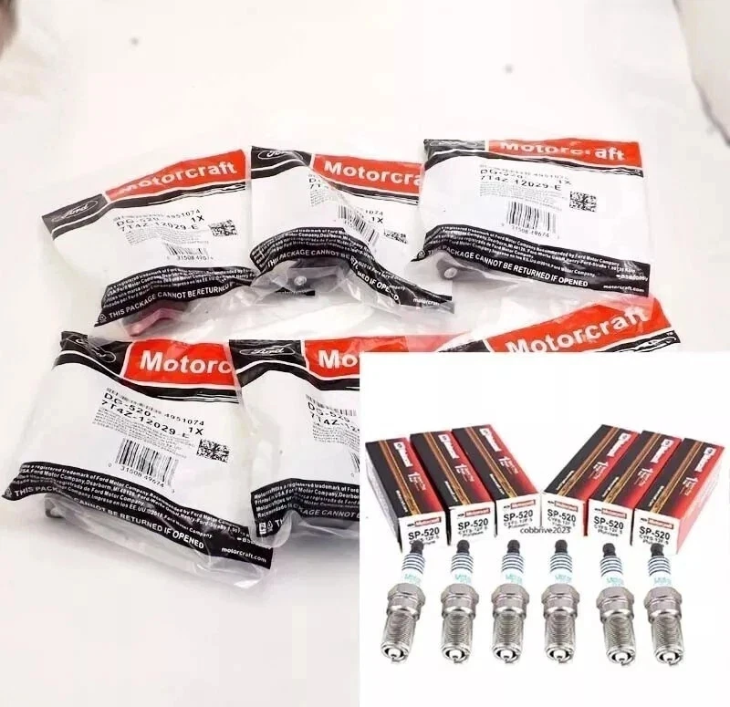 6x Ignition Coil DG520 Spark Plug SP520 For Ford 2010-14 Edge 3.7L UF553 Foto 1 de 4