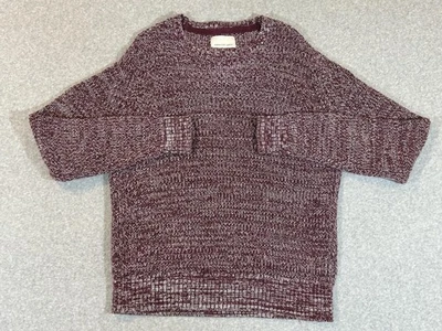 Suéter American Eagle Para Hombres Mediano Granate Blanco Tejido Cuello Redondo Informal Preppy AE Foto 1 de 4