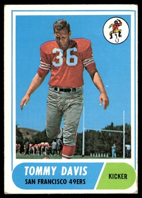 1968 Topps Tommy Davis San Francisco 49ers #165 - Image 1 of 2