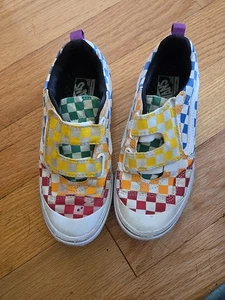Vans Off The Wall Checkerboard Rainbow Hook & Loop Unisex Schuhe KINDER Größe 1 - Bild 1 von 6