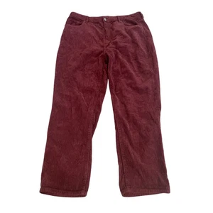 Pacsun High Waisted Red Wine Corduroy Mom Jeans Size 32 Women’s - Picture 1 of 6