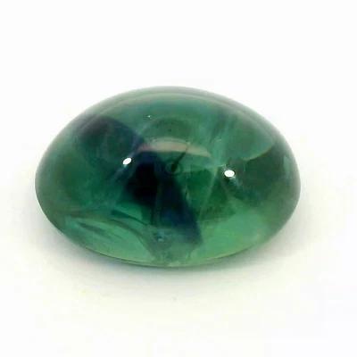 10.05 carat-NATURAL  SAPPHIRE NO HEAT BLUE GREEN OVAL  CABOCHON GEMSTONE - Image 1 of 4