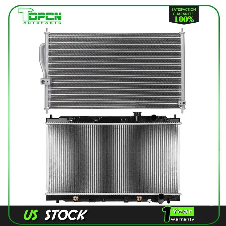 Fits 1994-2001 Acura Integra Replacement Radiator & Condenser Assembly - Image 1 of 4