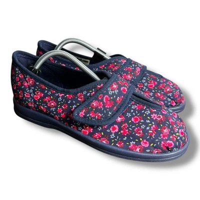 Zapatillas Cosyfeet para mujer talla UK 5 US 7 para pies hinchados florales cottagecore cómodas Foto 1 de 4