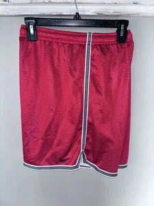 Pantaloncini da basket Nike vintage grigi etichetta taglia XL rosso argento maglia bianca Y2K - Foto 1 di 4