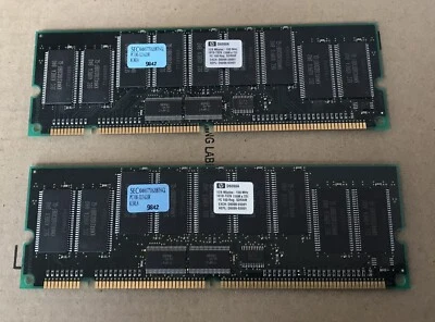 HP D6098A 256MB Total, 128MB SDR PC-100 Reg. SDRAM Set Of 2 - Image 1 of 2