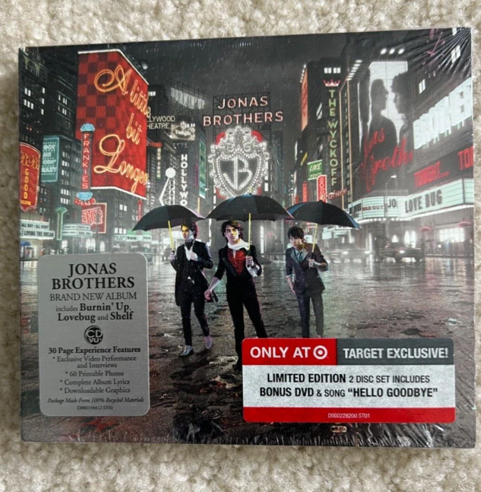 a Little Bit Longer Digipak by Jonas Brothers (cd DVD 2008 Hollywood)
