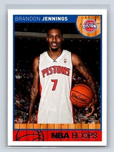 2013-14 Panini NBA Hoops BRANDON JENNINGS #236 PISTONS RED BACK VARIATION