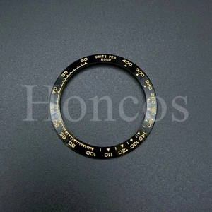 Inserto de bisel de cerámica negro y dorado se adapta a Rolex Daytona reloj Panda 38.5 EE. UU. - Imagen 1 de 5