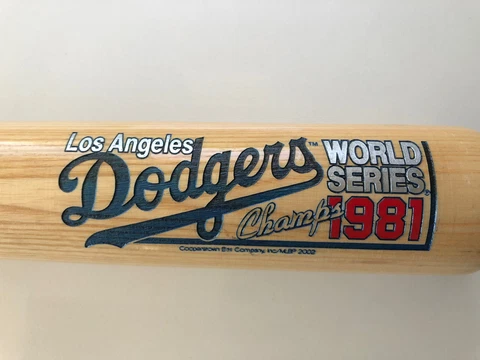 Cooperstown bat World Series Champs 1981 Dodgers Cover