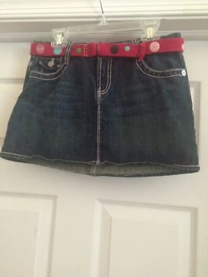 Gap Kids Jean юбка со стильным ремнем размер 14 обычный в отличном состоянии! - Изображение 1 из 2