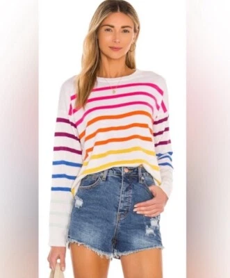 Suéter Sundry Rainbow MULTISTRIPE CUELLO REDONDO Crema Lana Cachemira Nuevo con Etiquetas Talla 3 Grande Foto 1 de 4