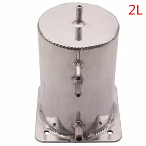 Alloy Fuel Surge Tank / Swirl Pot 2 Litre For Motorsport Race Drift Rally Drag - Afbeelding 1 van 12
