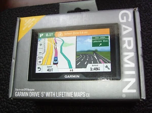 NEW Garmin Drive 5" WITH POWER CHORD, LIFETIME MAPS GPS Navigator FREE SHIPPING - Picture 1 of 2