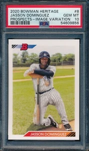 PSA 10 JASSON DOMINGUEZ 2020 Bowman Heritage Image Variation Rookie RC GEM MINT - Picture 1 of 1