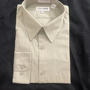 NEWLUCASINI MENS DRESS SHIRT 171/2 34-35 - Picture 1 of 5
