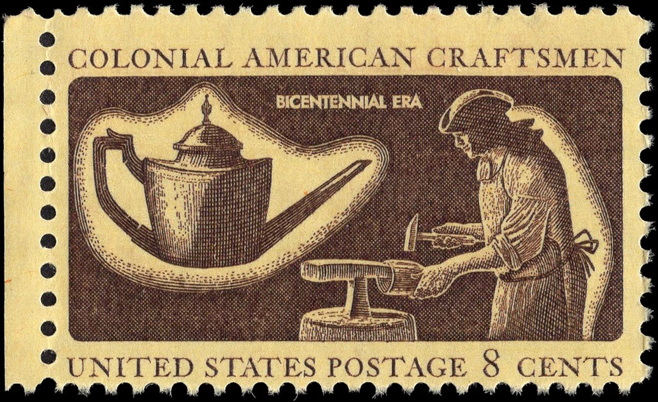 US Scott # 1457, Blacksmith : Colonial American Craftsman, 1972 8¢ Stamp, MNH - Image 1 of 1