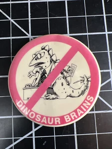 Libro auto-aiuto cervelli dinosauro 1989 vintage pulsante spilla anni 80 pubblicità - Foto 1 di 7