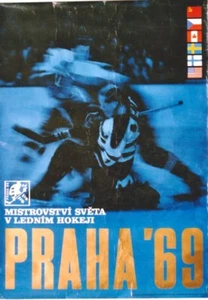 Original vintage poster ICE HOCKEY W.C.1969 PRAHA CZECHY - Picture 1 of 1