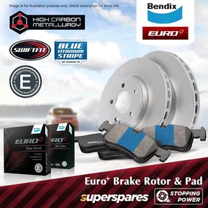 Bendix Front Euro+ Disc Rotors & Pads for BMW 3 Series 328i 330i F30 F80 F31 F34 - Picture 1 of 4