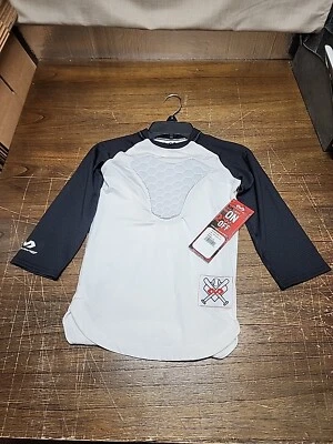 Camisa de béisbol Mcdavid First On Last Off Hex Sternum 3/4 blanca/negra Y/S Foto 1 de 4