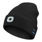 Bluetooth Beanie Hat with Light USB Rechargeable LED Hat with Headphones, Night