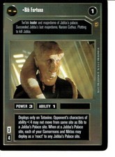STAR WARS CCG JABBA'S PALACE BLACK BORDER DARK SIDE RARE BIB FORTUNA lp