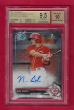 NICK SENZEL 2017 1st Bowman Chrome Prospect AUTO CPA-NS BGS 9.5 / 10