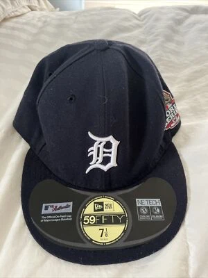 Detroit Tigers Hat Cap Fitted Mens 7 Blue MLB Baseball World Series 2012 New Era - Image 1 of 4