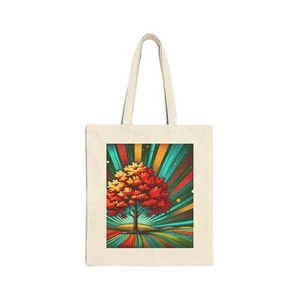 Bolso de Mano de Lona de Algodón Otoño Árbol Esplendor en Estilo Pop Art 9 Regalo - Imagen 1 de 13