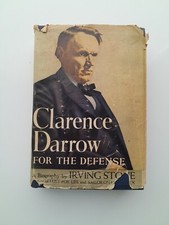 Clarence Darrow for the Defense by Irving Stone, 1941 1st edition SIGNED