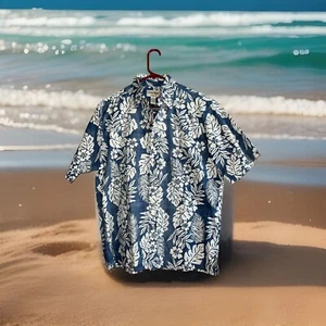 Camisa Cooke Street Para Hombre Mediana Con Botones Hawaiana Manga Corta Floral - Imagen 1 de 5