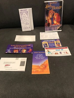 Walt Disney's Classic Lady and the Tramp VHS 582 Black Diamond Clamshell Case - Image 1 of 4