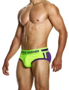 Modus Vivendi Sporty Briefs Classic Cut Jacquard Cotton Knitted Purple 12414 - Picture 1 of 4