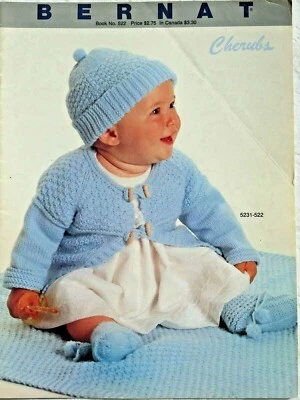 Bernat 0522 CHERUBS baby knit 26pg booklet 15 design Clothing Accessories 1983 - Image 1 of 4