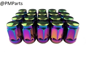 Forged Neo Chrome Rainbow Lug Nuts 12 x 1.5mm 20Pc For HONDA ACURA CIVIC - Picture 1 of 3