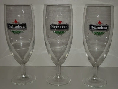 Heineken  3 bicchieri  Nuovi mai utilizzati - Immagine 1 di 4