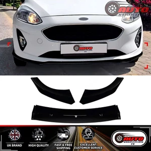 Ford Fiesta Mk8 Titanium Zetec T Front Bumper Splitter Spoiler Lip Wing 2018+ - Picture 1 of 9
